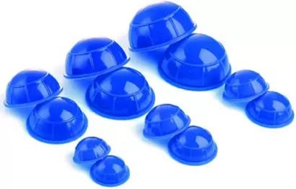 Vaccum Cupping Half Ball 12 Piece Set-Code 1313-वैक्यूम कपिंग हाफ बॉल-Acupressure-Easy to Use-Massager-Activate Acupressure Points