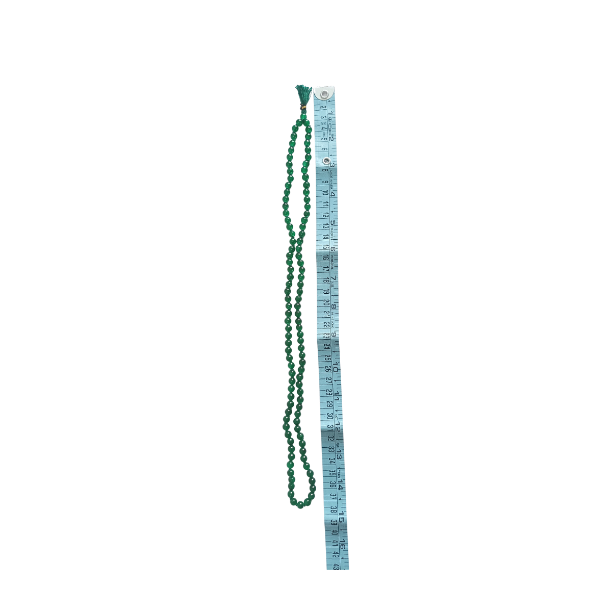 Green Hakik Mala-Gemstone Prayer Bead Hakeek Mala-Green Stone Mala-Hakik Japa Mala for Calmness and Grounding (Length- 37 CM, Beads - 108)-Religious-Spiritual Product