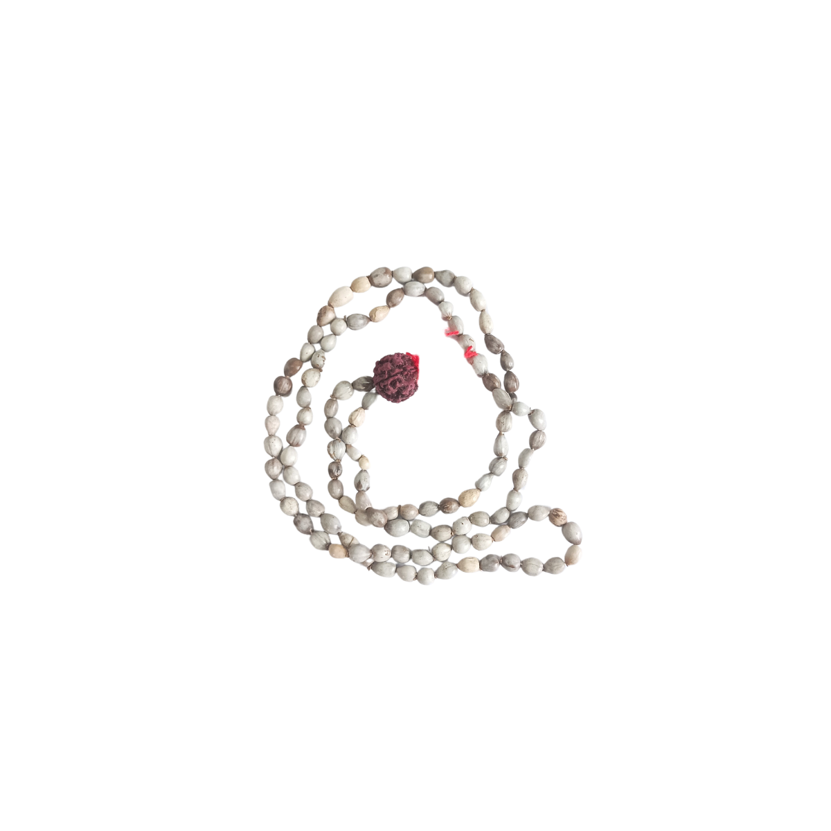 Vaijanti Mala-Vaijanti Mala With Rudraksha-Vyjanthi Beej Mala-Vaijayanti Necklace Prayer Beaded Mala for Calmness and Grounding (Length- 49 CM, Beads - 108 Rudrakhsh - 1)-Religious-Spiritual Product