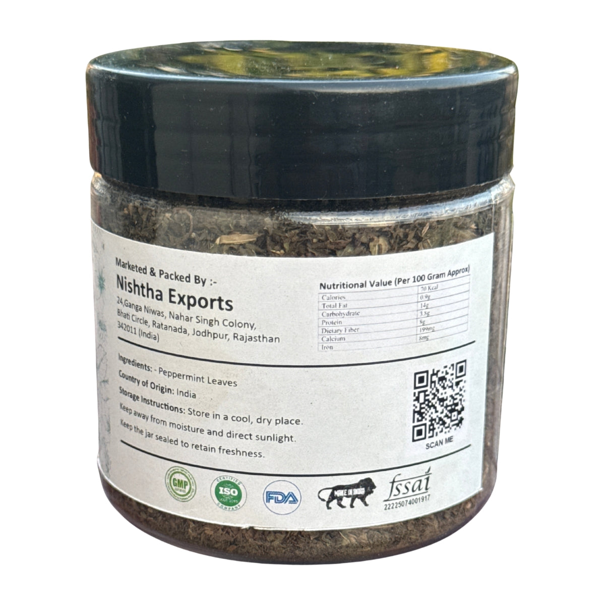 Peppermint Leaves | Dried Peppermint for Herbal Tea, Infusion & Refreshing Beverages - 50 Gram