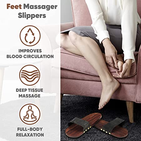 Acupressure Khadau Wooden Best-Modern Khadau-Freesize-Code 102-एक्यूप्रेशर खड़ाऊ-Self Massager-Easy to Use-Activate Acupressure Points
