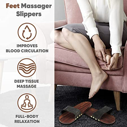 Acupressure Khadau Wooden Best-Modern Khadau-Freesize-Code 102-एक्यूप्रेशर खड़ाऊ-Self Massager-Easy to Use-Activate Acupressure Points