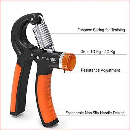 Acupressure Hand Exerciser Grip Strengthener Adjustable 10 to 40 Kg Power full Gripper-Code 111-Self Massager-Easy to Use-Activate Acupressure Points