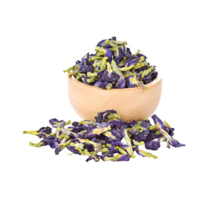 Blue Pea Flower Tea | Butterfly Pea Dried Flowers | Natural Blue Herbal Tea for Skin Glow, Relaxation & Antioxidants | Caffeine-Free - 20 Gram