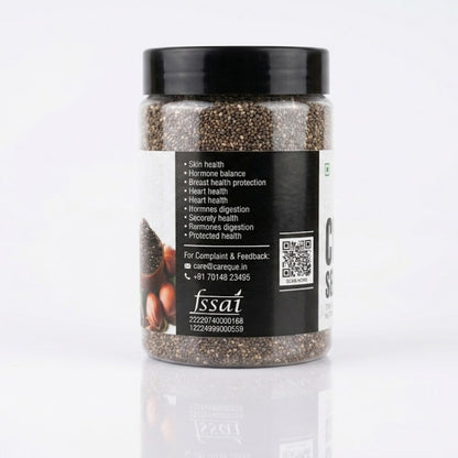 CareQue Premium Chia Seeds (Salvia Hispanica) 250 Gram| Omega 3 Rich Superfood for Weight Loss, Digestion & Energy