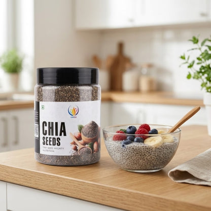 CareQue Premium Chia Seeds (Salvia Hispanica) 250 Gram| Omega 3 Rich Superfood for Weight Loss, Digestion & Energy