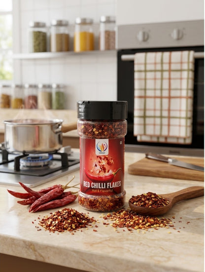 Red Chilli Flakes Premium 50g (Crushed Dry Red Pepper) – Spicy, Fresh & Aromatic | Perfect for Pizza, Pasta & Cooking