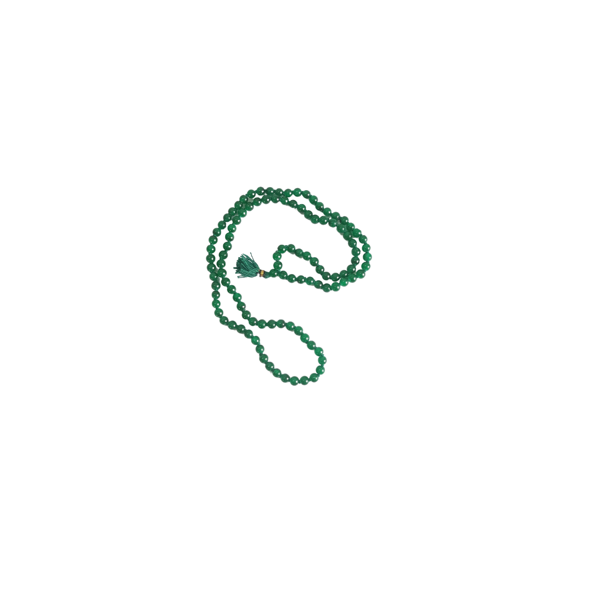 Green Hakik Mala-Gemstone Prayer Bead Hakeek Mala-Green Stone Mala-Hakik Japa Mala for Calmness and Grounding (Length- 37 CM, Beads - 108)-Religious-Spiritual Product