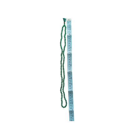 Green Hakik Mala-Gemstone Prayer Bead Hakeek Mala-Green Stone Mala-Hakik Japa Mala for Calmness and Grounding (Length- 37 CM, Beads - 108)-Religious-Spiritual Product