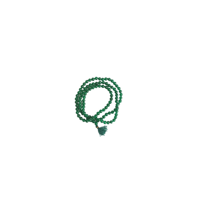 Green Hakik Mala-Gemstone Prayer Bead Hakeek Mala-Green Stone Mala-Hakik Japa Mala for Calmness and Grounding (Length- 37 CM, Beads - 108)-Religious-Spiritual Product