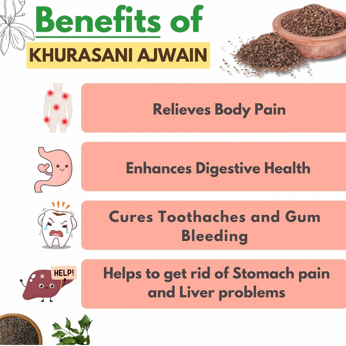 Khurasani Ajwain-Khurasani Ajwaain-खुरासानी अजवाइन-Parasika Yavani Hyoscyamus niger-Raw Herbs-Jadi Booti