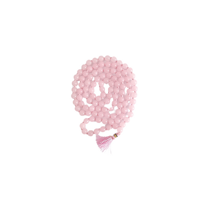 Light Pink Hakik Mala-Gemstone Prayer Bead Hakeek Mala-Pink Stone Mala-Hakik Japa Mala for Calmness and Grounding (Length- 58 CM, Beads - 108)-Religious-Spiritual Product