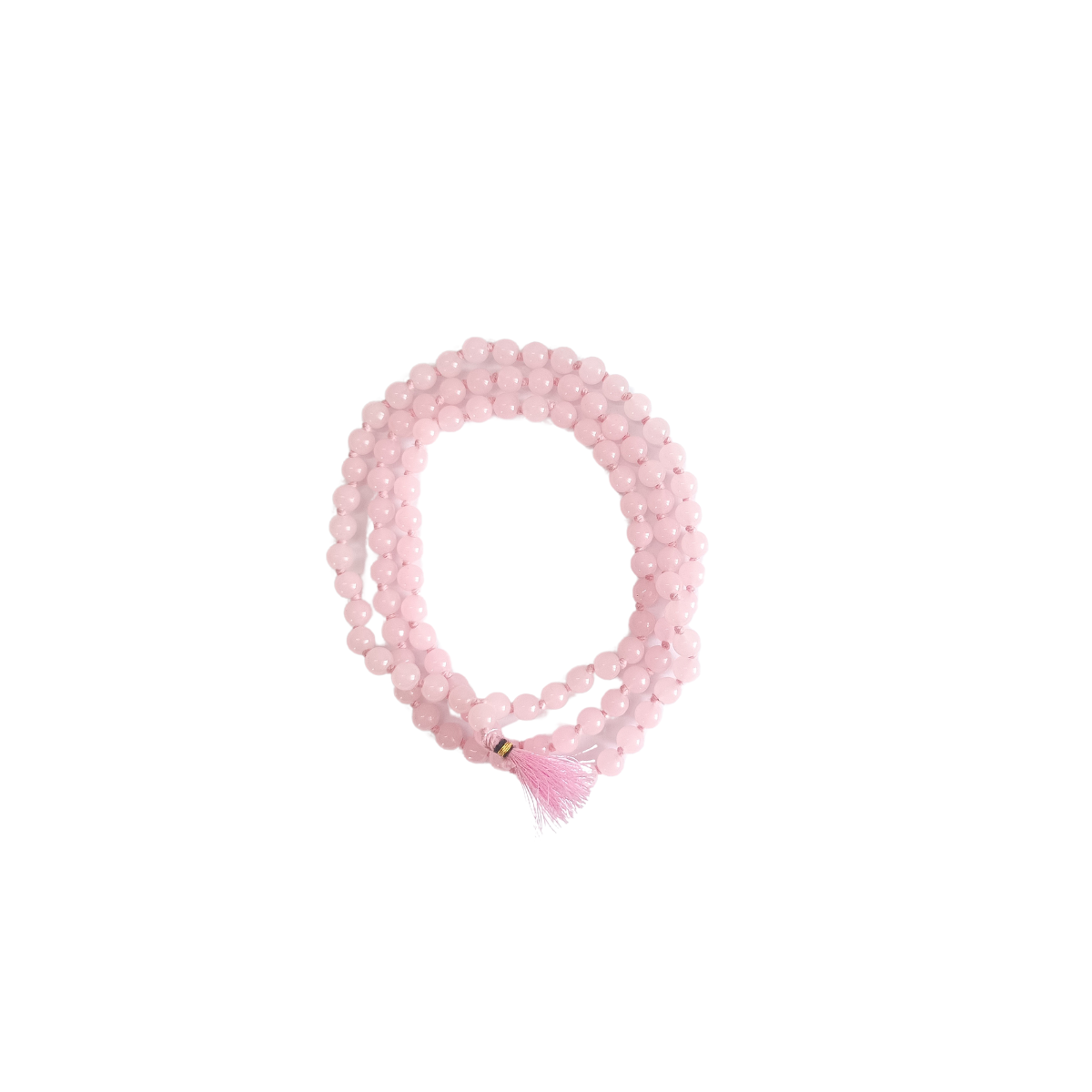 Light Pink Hakik Mala-Gemstone Prayer Bead Hakeek Mala-Pink Stone Mala-Hakik Japa Mala for Calmness and Grounding (Length- 58 CM, Beads - 108)-Religious-Spiritual Product