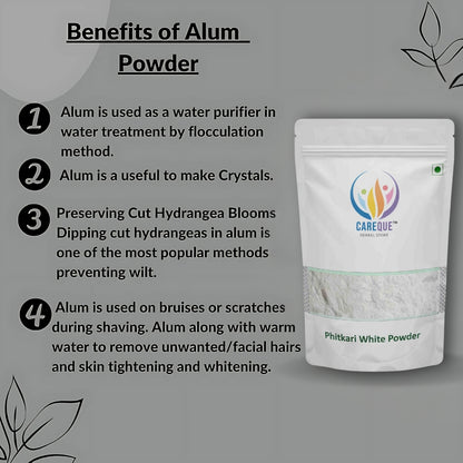 Phitkari White Powder | Potash Alum Powder | Safed Fitkari Powder | Potassium Alum | Natural Alum Powder