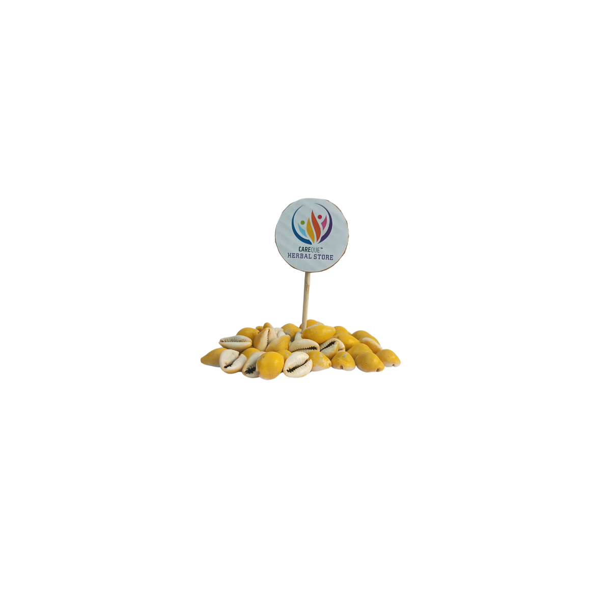 Yellow Polish Kaudi-for Puja and Decoration-पीली पॉलिश कौड़ी शैल-Pili Polish Kodi Shells-Kowdi-Kodi Yellow Stone-For Diwali Pooja & Laxmi Pujan- Kawdi 1Kg.