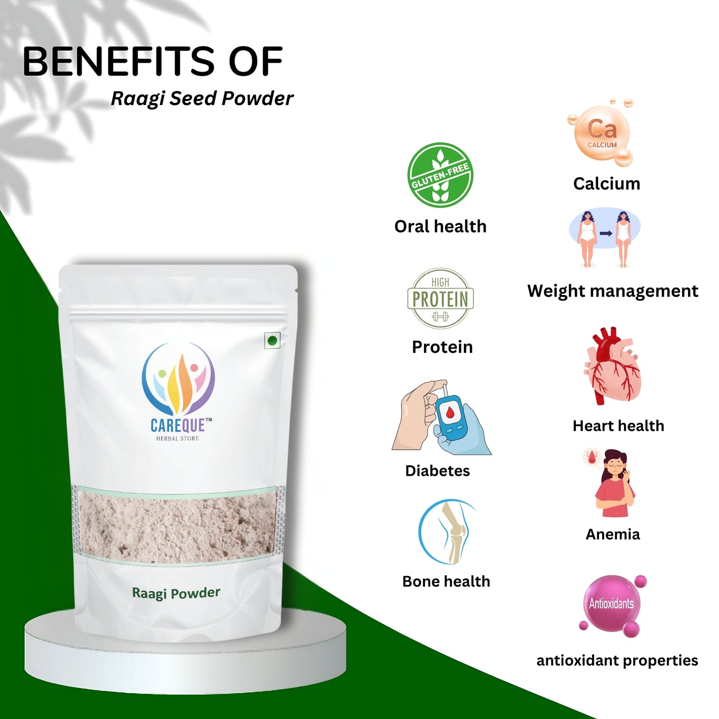 Ragi Seed Powder-Finger Millet-रागी पाउडर-Eleusine Coracana-Raagi Seed Powder-Mandwa-Madua-Nutrients & Fiber