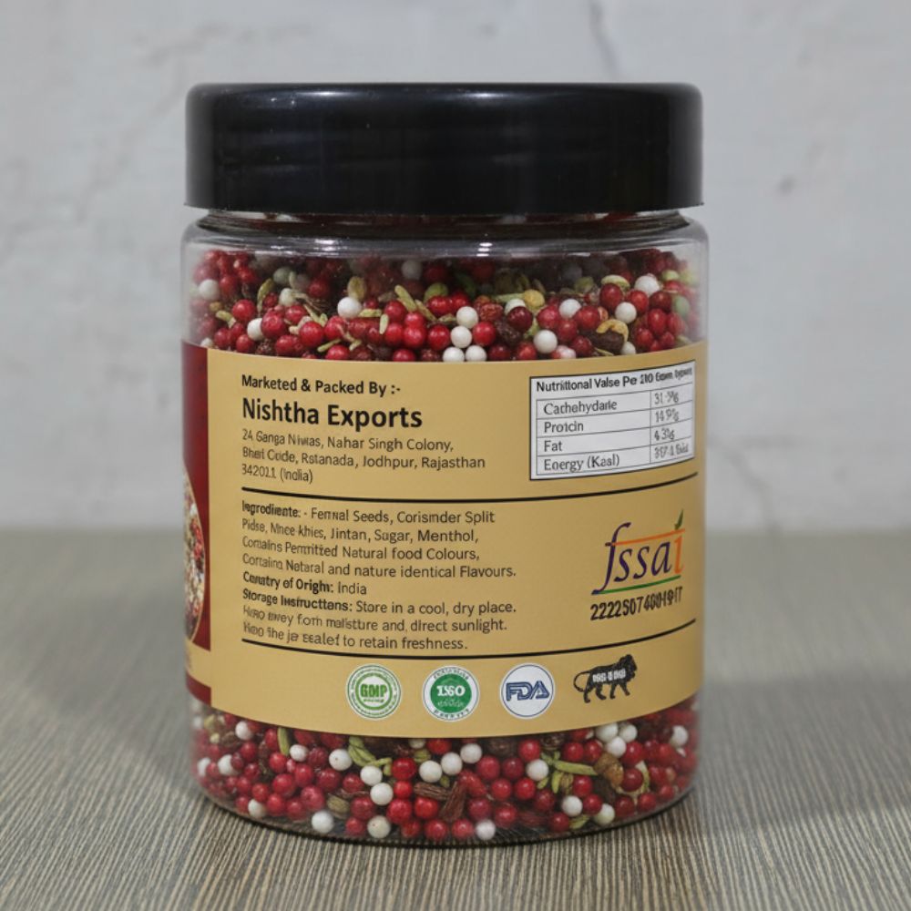 Rajasthani Mukhwas Mix | Traditional Indian Mouth Freshener | Sweet & Tangy Digestive Aid (200 Gram)