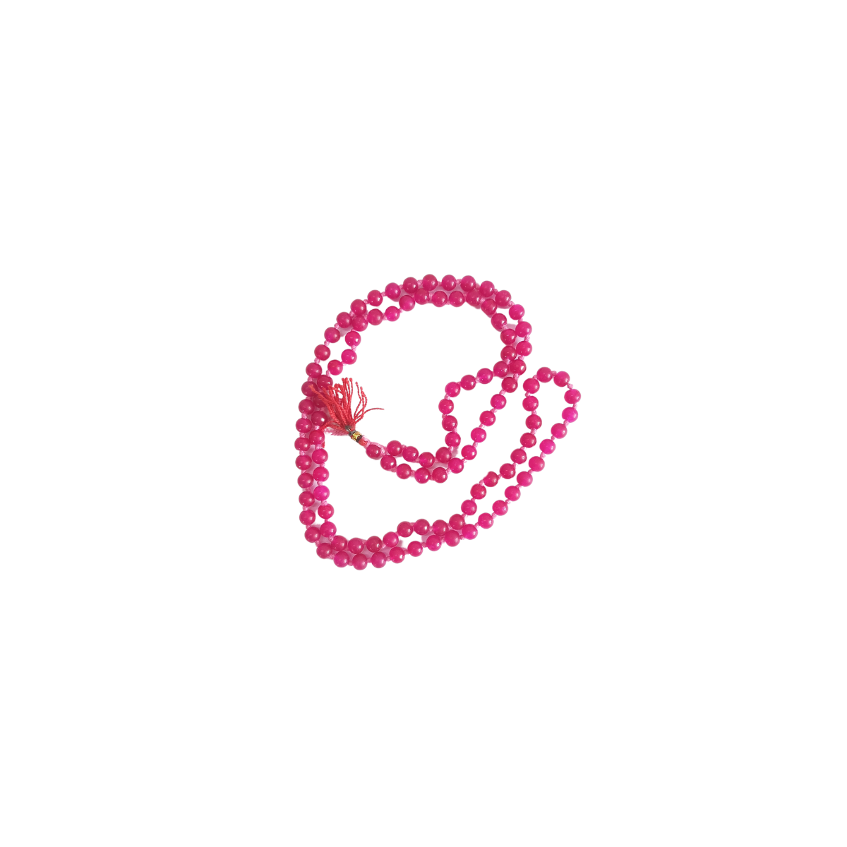 Pink Hakik Mala-Gemstone Prayer Bead Hakeek Mala-Pink Stone Mala-Hakik Japa Mala for Calmness and Grounding (Length- 53 CM, Beads - 108)-Religious-Spiritual Product
