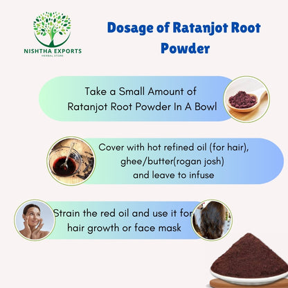 Ratanjot Root Powder-रतनजोत जड़ का चूर्ण-Alkanet Root Powder-Alkanna Tinctoria Powder-Ratanjyot Jadd Powder-Jatropha Curcas Powder-Raw Herb-Jadi Booti