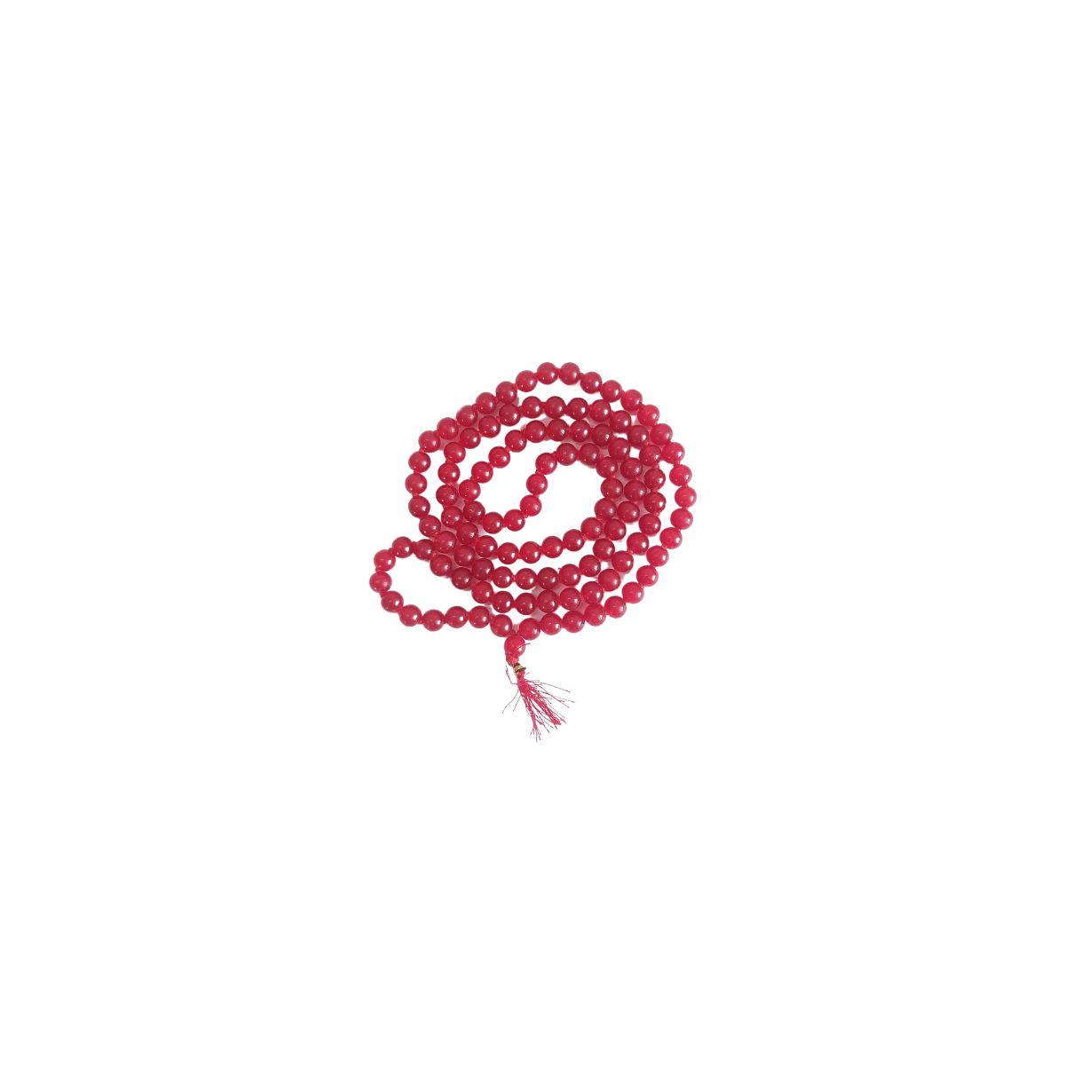 Red Hakik Mala-Gemstone Prayer Bead Hakeek Mala-Red Stone Mala-Hakik Japa Mala for Calmness and Grounding (Length- 47 CM, Beads - 108)-Religious-Spiritual Product