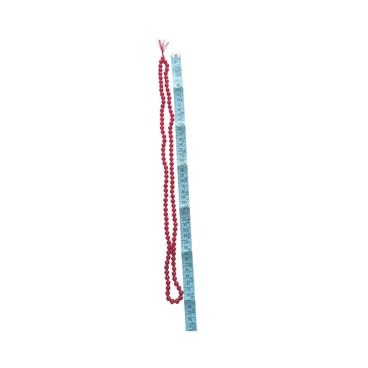 Red Hakik Mala-Gemstone Prayer Bead Hakeek Mala-Red Stone Mala-Hakik Japa Mala for Calmness and Grounding (Length- 47 CM, Beads - 108)-Religious-Spiritual Product