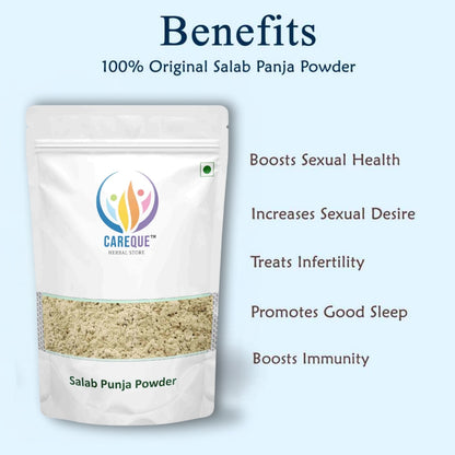 Salab Punja Powder (Salam Panja Powder) | Marsh Orchid Root Powder | Premium Herbal Powder | 100% Pure & Natural
