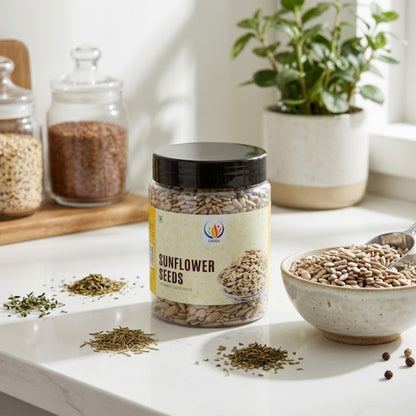 CareQue Sunflower Seeds 250g | 100% Natural Raw Seeds | Healthy Protein & Fiber Rich Snack