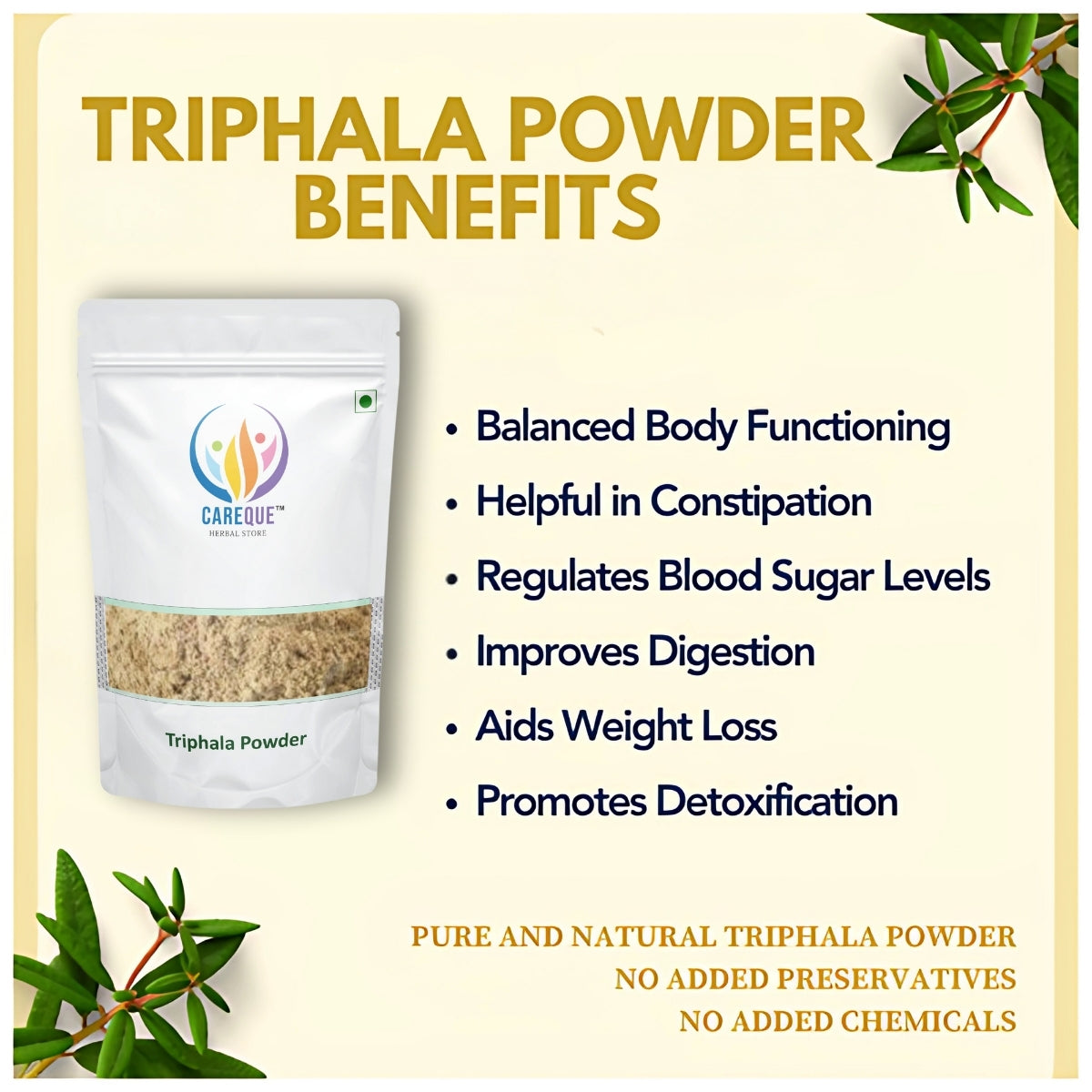 Triphala Powder-त्रिफला चूर्ण-Amla Powder-Reetha Powder-Shikakai Powder-Raw Herbs-Jadi Booti-Single Herbs