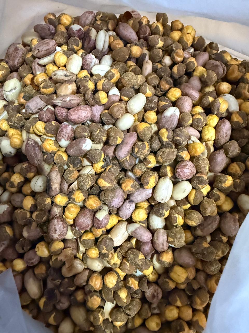 Roasted Chana & Peanuts Masala Mix | Crunchy Roasted Snack Mix | Spiced Roasted Gram & Peanuts | 1 KG