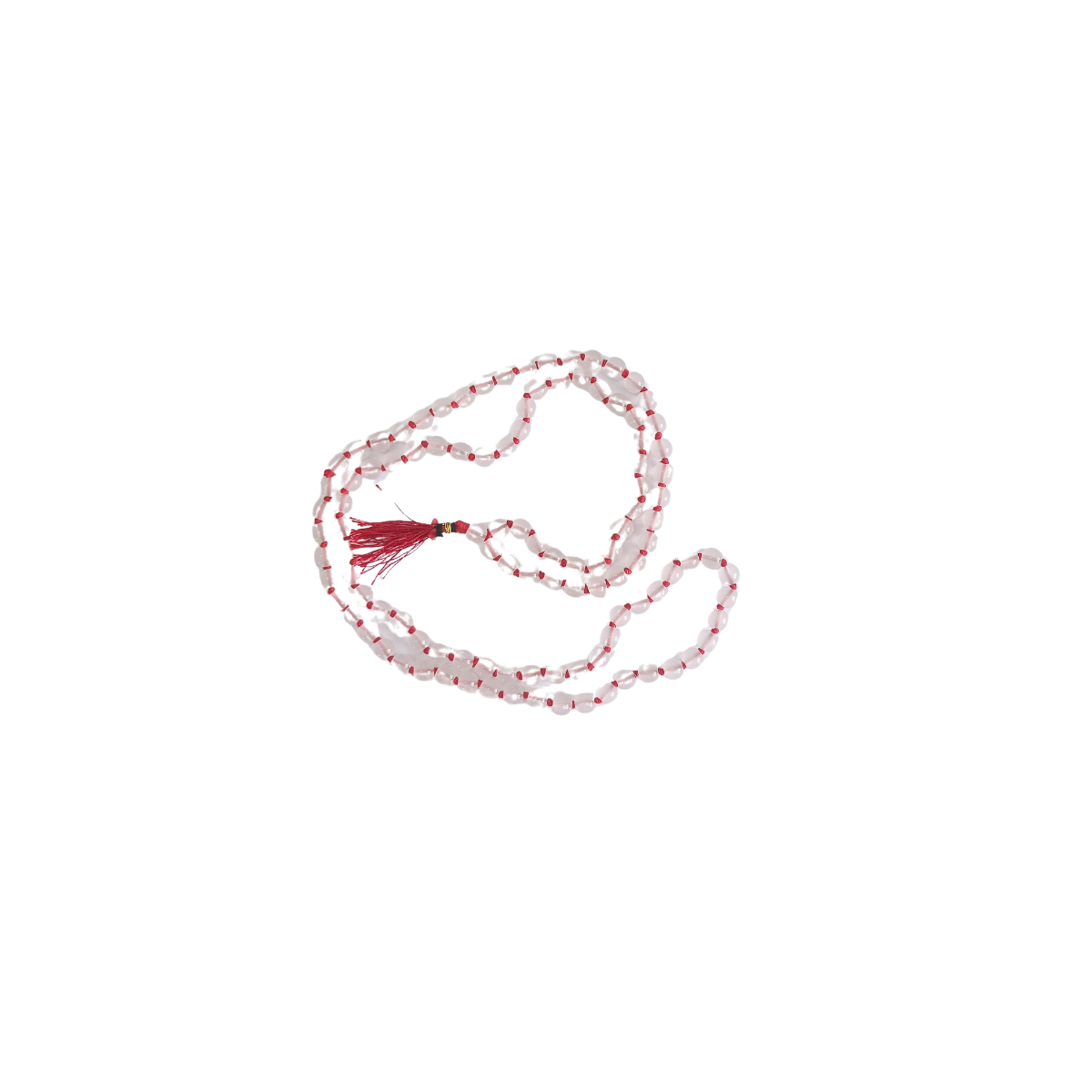 White Hakik Mala-Gemstone Prayer Bead Hakeek Mala-White Stone Mala-Hakik Japa Mala for Calmness and Grounding (Length- 55 CM, Beads - 108)-Religious-Spiritual Product