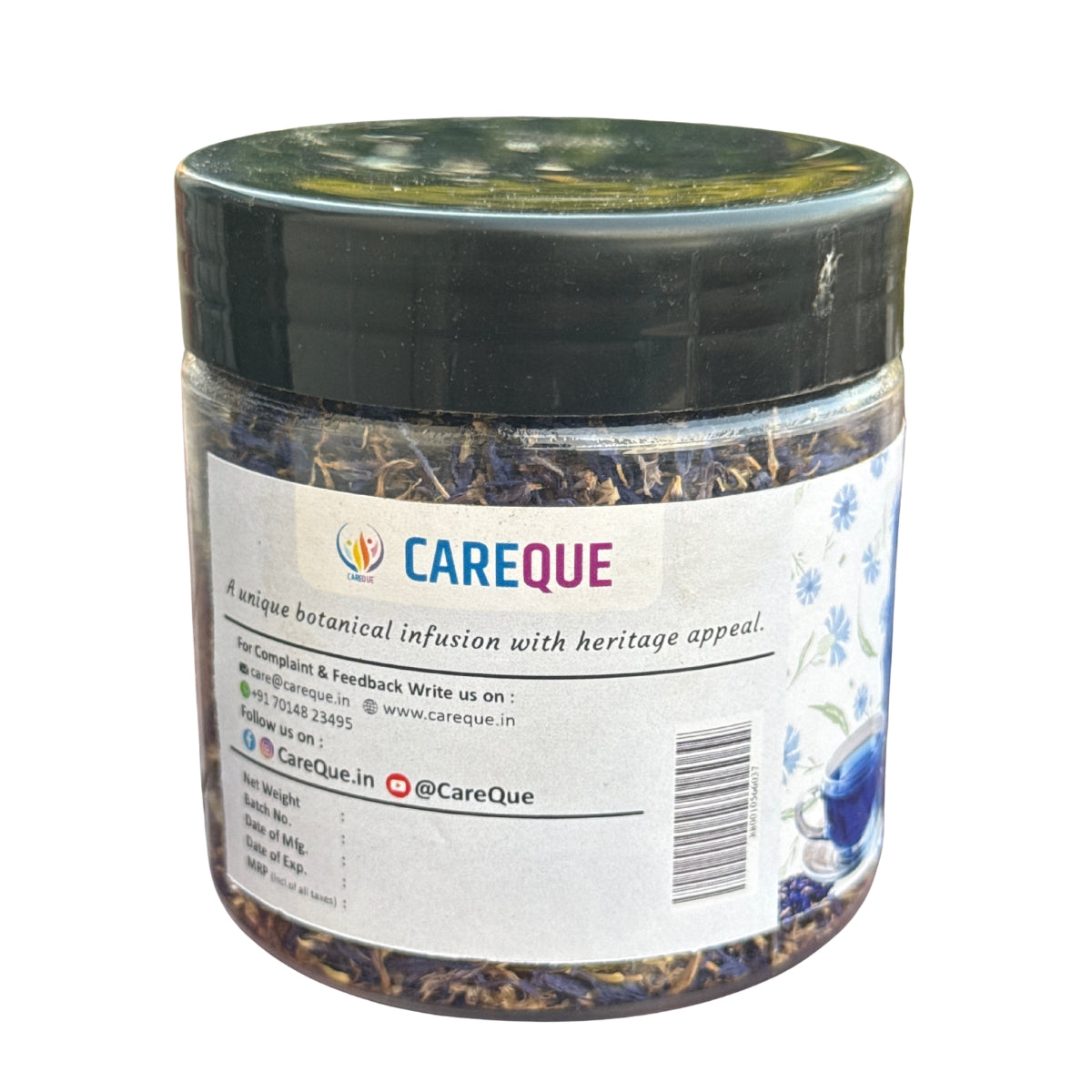 Blue Cornflower Petals | Whole Blue Cornflower for Herbal Tea, Garnishing & DIY Skincare | Natural Floral Petals for Tea Blends - 20 Gram