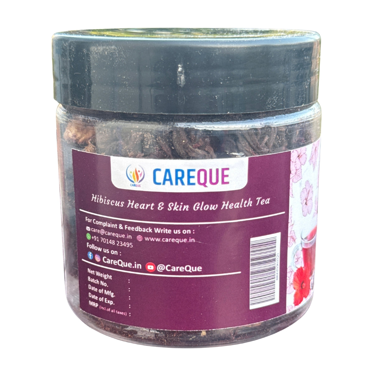Hibiscus Flower Tea | Dried Hibiscus Flowers for Herbal Tea & Natural Infusion - 50 Gram