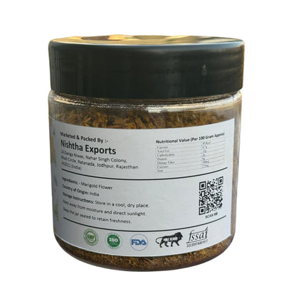 Dried Marigold Petals |  Sun-Dried Orange Flower Petals for Tea, Skincare & DIY Beauty | Natural Herbal Ingredients - 20 Gram