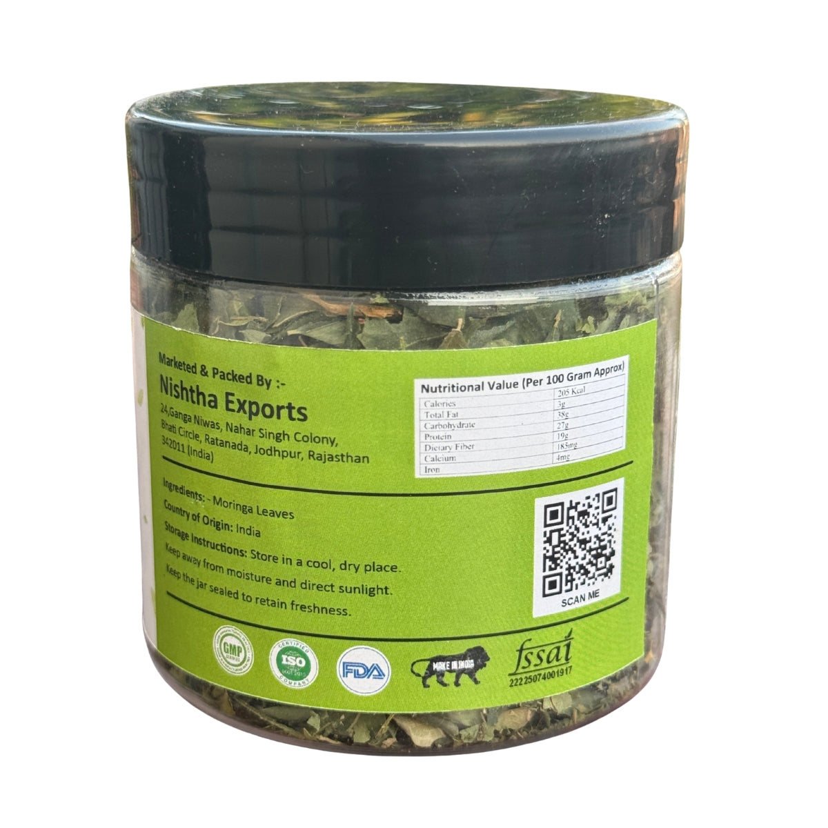Moringa Tea Leaves | Sun-Dried Whole  Moringa Leaves for Weight Loss, Detox, Energy Boost, and Immune Support - 20 Grams