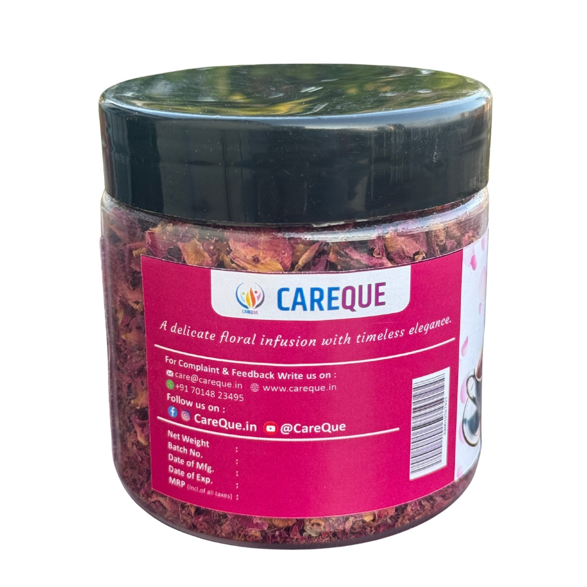 Rose Petal Tea |  Sun-Dried Whole Rose Petals- Caffeine-Free Herbal Flower Tea for Skin Clarity, Bloating Relief & Heart Wellness | Natural Detox & Digestive - 20 Gram