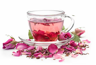 Rose Petal Tea |  Sun-Dried Whole Rose Petals- Caffeine-Free Herbal Flower Tea for Skin Clarity, Bloating Relief & Heart Wellness | Natural Detox & Digestive - 20 Gram