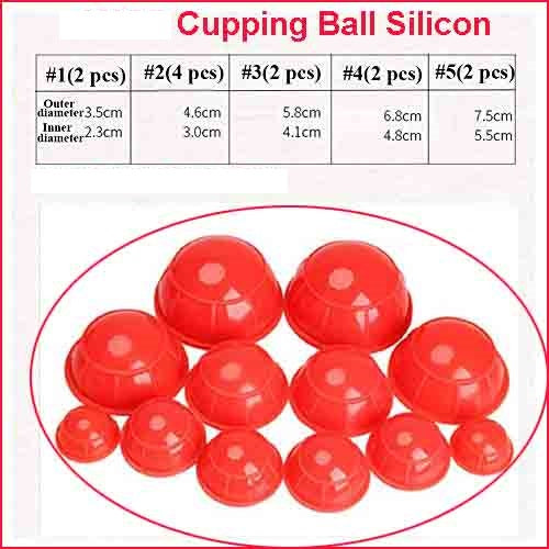Vaccum Cupping Half Ball 12 Piece Set-Code 1313-वैक्यूम कपिंग हाफ बॉल-Acupressure-Easy to Use-Massager-Activate Acupressure Points