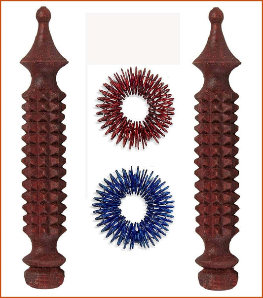 Acupressure jimmy wooden 2pc and Sujok Ring Finger Massage 2pc