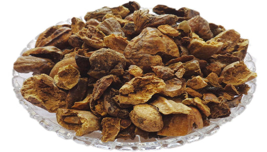 Harad Big Yellow Chilka Without Seeds-हरड़ बड़ा पीला छिलका बिना बीज के-Harad Chilka-Harad Badi Pili dried-Terminalia chebula-Raw herbs-Jadi Booti