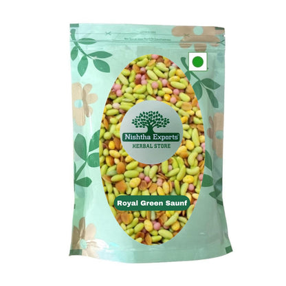 Royal Green Mix-Mukhwas Natural Fresh Mouth Freshner-Refreshment in Every Bite-Tasty & Delicious Mukhwas-Breath Naturally (200 Gram)