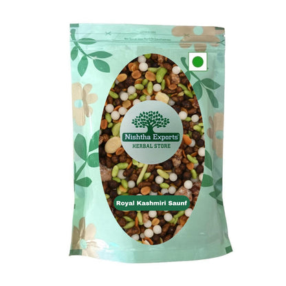 Royal Kashmiri Mix-Mukhwas Natural Fresh Mouth Freshner-Refreshment in Every Bite-Tasty & Delicious Mukhwas-Breath Naturally (200 Gram)
